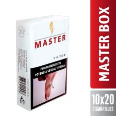 MASTER Cigarrillo Box Carton 10 X 20 Cig.