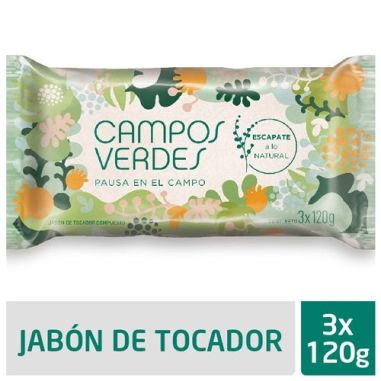 CAMPOS VERDES Jabon Campos 120gr x 3 Un.