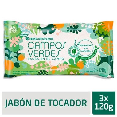 CAMPOS VERDES Jabon Campos 120gr x 3 Un.