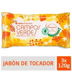 CAMPOS VERDES Jabon Energia 120gr x 3 Un.