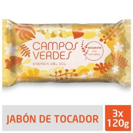 CAMPOS VERDES Jabon Energia 120gr x 3 Un.