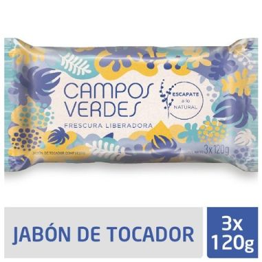 CAMPOS VERDES Jabon Frescura 120gr x 3 Un.