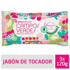 CAMPOS VERDES Jabon Aromaterapia 120gr x 3 Un.