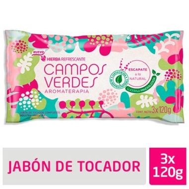 CAMPOS VERDES Jabon Aromaterapia 120gr x 3 Un.