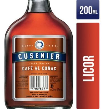 CUSENIER Licor Cafe Cognac Petaca 200ml
