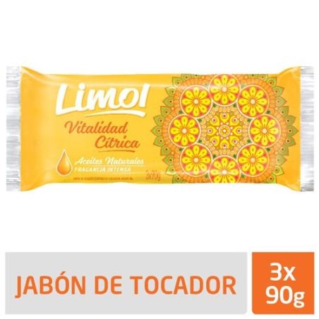 LIMOL Jabon Vitalidad Citrica 90gr x 3Un.
