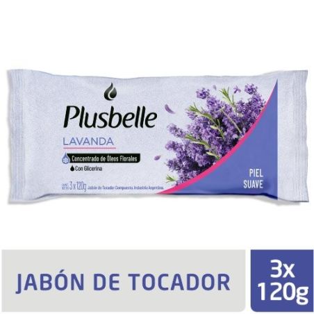 PLUSBELLE Jabon Lavanda 120gr x 3un.