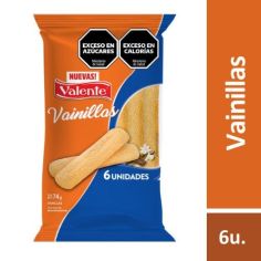 VALENTE Vainillas 74gr X 6 un.