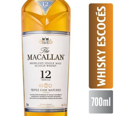 MACALLAN Triple Cask Scotch Whisky 12 Años 700ml