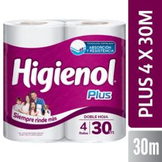 HIGIENOL Papel Doble Hoja FUSION 30Mts. x4un.