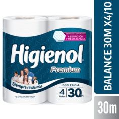 HIGIENOL Papel Doble Hoja BALANCE 30Mts. x4un.