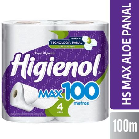 HIGIENOL PAPEL HOJA SIMPLE  MAX 100MTS. X4UN.