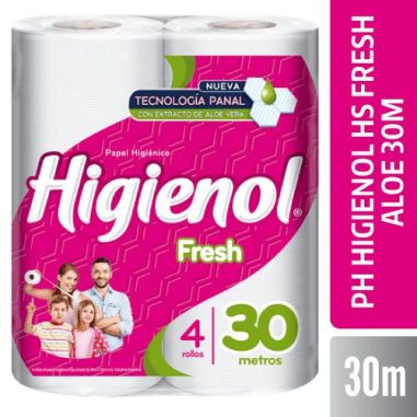 HIGIENOL Papel Hoja Simple FRESH 30Mts. x4un.