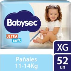 BABYSEC Pañal Hiper ULTRASOFT XG 52un.