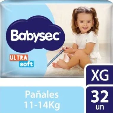 BABYSEC Pañal Mega ULTRASOFT  XG 32un.