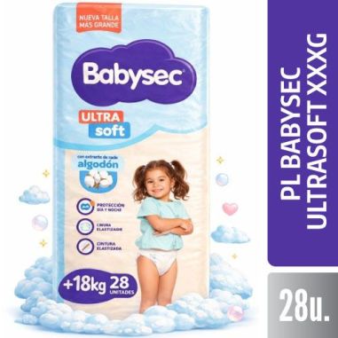BABYSEC Pañal Mega ULTRASOFT XXXG 28un.
