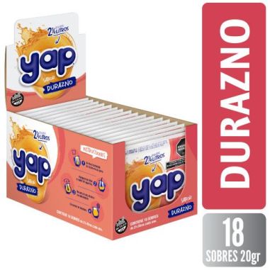 YAP Jugo Durazno 20g x 18 Unidades