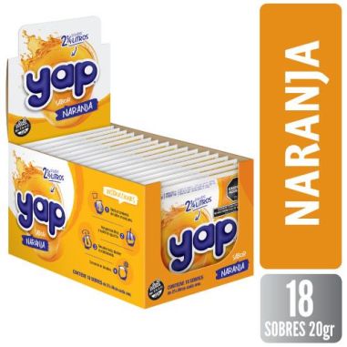 YAP Jugo Naranja 20g x 18 Unidades