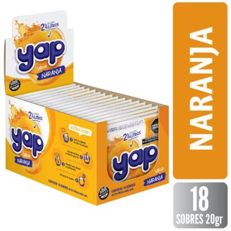 YAP Jugo Naranja 20g x 18 Unidades
