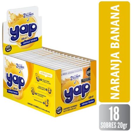 YAP Jugo Naranja Banana 20g x 18 Unidades