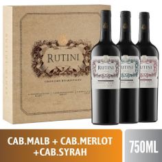 RUTINI CAB.MALB+CAB.MERLOT+CAB.SYR 750ML