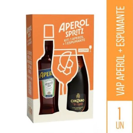 ESTUCHE Aperol 750ml + Cinzano Demi Sec 750ml