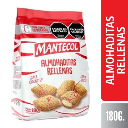 MANTECOL ALMOHADITAS RELLENAS X 180 GR
