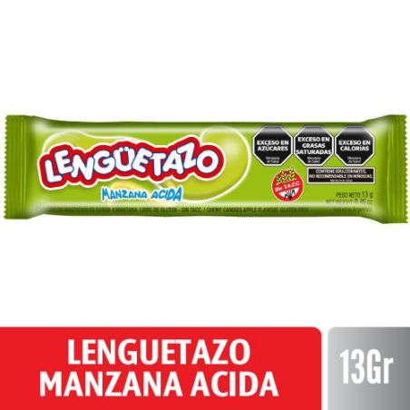 LENGUETAZO MANZANA ACIDA  32 X 13 GR