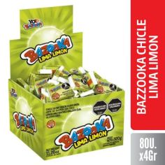 BAZZOOKA CHICLE SABOR LIMA LIMON 80 X 4 GR