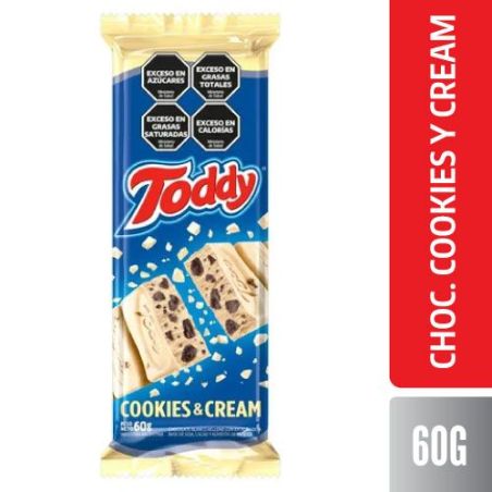 TODDY CHOC.  COOKIES Y CREAM 10 X 60 GR