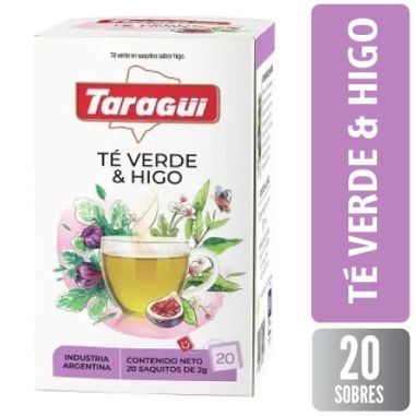 TARAGUI TÉ VERDE & HIGO X 20 SOBRES