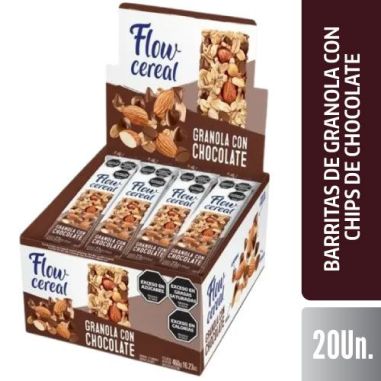 FLOW Barra Granola c/ chips. 20 X 23 GR