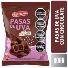 GEORGALOS PASAS DE UVA CON CHOCOLATE X 80 GR