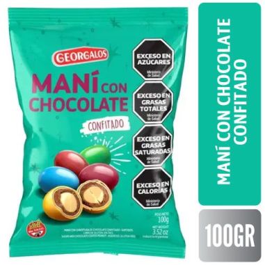 GEORGALOS MANÍ CON CHOCOLATE CONFITADO X 100 GR