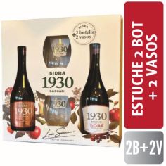 ESTUCHE 2 BOT + 2 VASOS SIDRA 1930