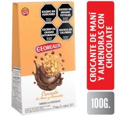 GEORGALOS CROCANTE DE MANÍ Y ALMENDRAS CON CHOCOLATE X 100 GR