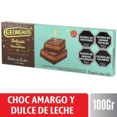 GEORGALOS TABLETA DE CHOC AMARGO Y DULCE DE LECHE X 100 GR