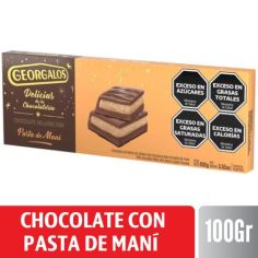 GEORGALOS TABLETA DE CHOCOLATE CON PASTA DE MANÍ X 100 GR