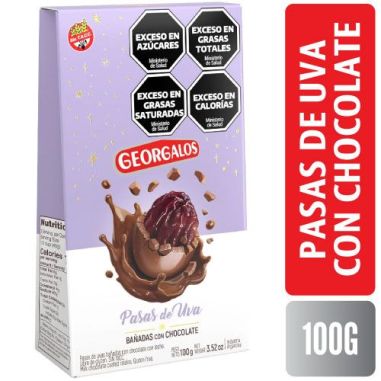 GEORGALOS PASAS DE UVA CON CHOCOLATE X 100 GR