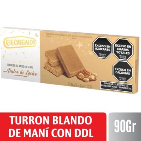 GEORGALOS TURRON BLANDO DE MANÍ CON DDL  X 90 GR