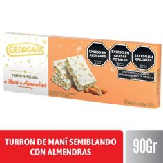 GEORGALOS TURRON DE MANÍ SEMIBLANDO CON ALMENDRAS X 90 GR