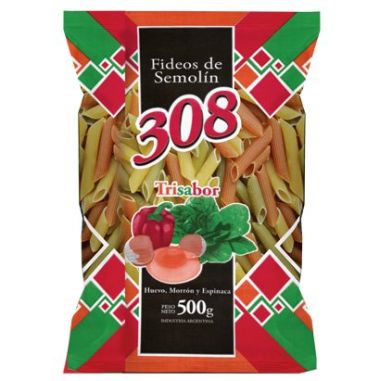 308 Fideo Mostachol Trisabor 500gr