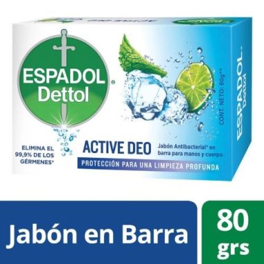 ESPADOL Jabon Antibacterial Active Deo 80g