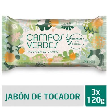 CAMPOS VERDES Jabon Campos 120gr x 3 Un.