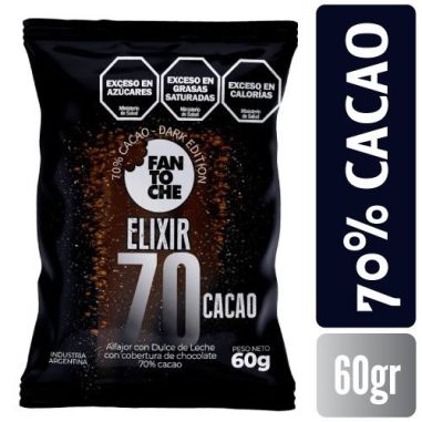 FANTOCHE ALFAJOR ELIXIR 70% CACAO 60GR