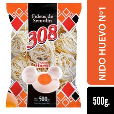 308 Fideo Huevo Nido Nº1 500gr