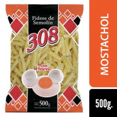 308 Fideo Huevo Mostachol 500gr