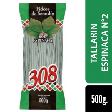 308 Fideo Tallarin Espinaca N°2 500gr