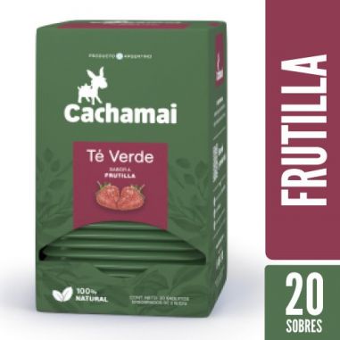 CACHAMAI Té Verde Frutilla x 20 Sobres