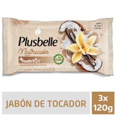 PLUSBELLE Jabon Nutricion 120gr x 3Un.